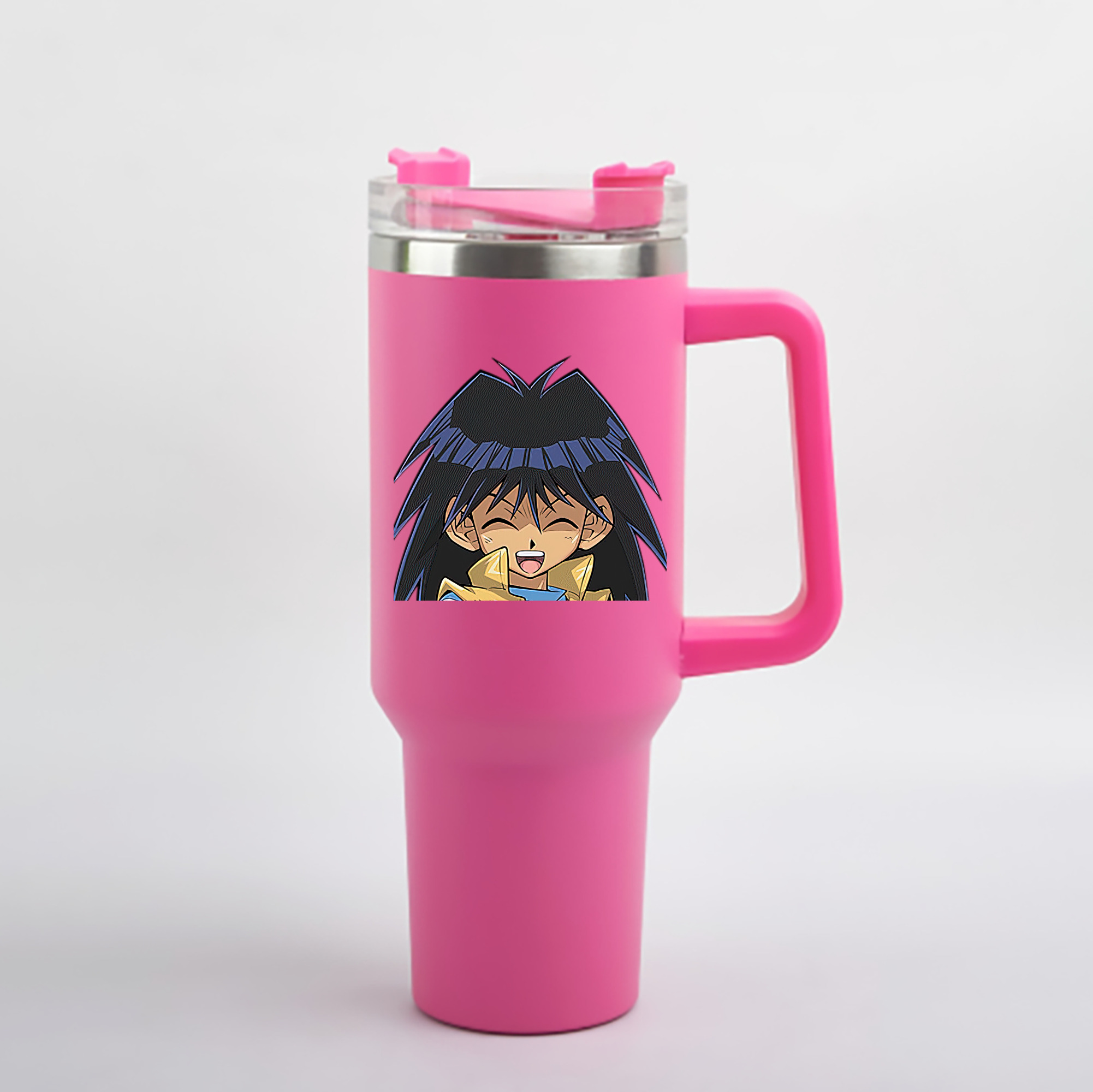 （画像用） 遊☆戯☆王 Yu-Gi-Oh! 1200mL車用タンブラー - クリスタルステッカー（プラスチックストロー付き）